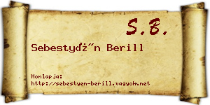 Sebestyén Berill névjegykártya